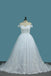 New Arrival Off The Shoulder A Line Wedding Dresses Tulle With Applique Sweep Train PDE71