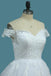 New Arrival Off The Shoulder A Line Wedding Dresses Tulle With Applique Sweep Train PDE71