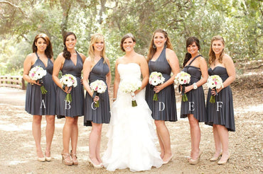 Pretty Chiffon Grey Short Pleats A Line Bridesmaid Dresses PDG67