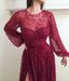 Cheap A Line Burgundy Long Sleeve Vintage Split Prom Dress PDE95