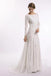 Elegant Lace Bridal Dress, Long Sleeves Backless Beach Wedding Dresses PDN91