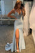 Shiny Mermaid Blue Beaded Long Prom Dresses Evening Party Dresses OM0044