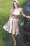 Shiny Sequin Halter Simple Homecoming Dresses, Sparkly Sequin Short Party Dress PPD26