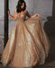 Sparkly A Line Elegant Long Prom Dress, Evening Party Dresses PDP68
