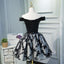 A Line Black Off the Shoulder Homecoming Dresses, Short Prom Dress PDN69