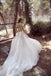 Princess Ivory Cap Sleeve Tulle Long Cheap Wedding Dresses PPD84