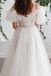 A-line Off White Short Sleeves Long Prom Dresses Organza Evening Dress PDS57