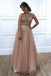 A-line One Shoulder Sparkly Long Sequins Prom Dresses Evening Dresses PDR62