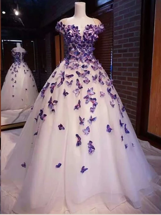 Butterfly ball top gown dress
