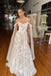 A Line Lace Ivory Spaghetti Straps Scoop Beach Wedding Dresses, Bridal Gowns OW0111