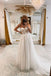 Simple A Line Ivory Strapless Tulle Wedding Dresses With Appliques, Bridal Dress OW0132