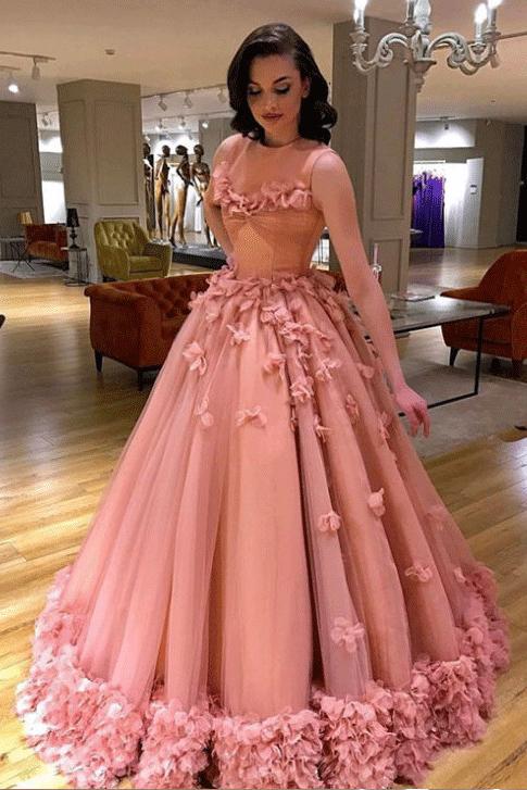 Pink Long Ball Gown Prom Dress, Quinceanera Dresses, Sweet 16 Dresses trendtydresses Pink Long Ball Gown Prom Dress, Quinceanera Dresses, Sweet 16 Dresses trendtydresses