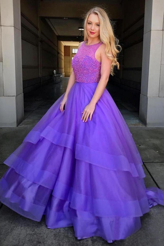 Beaded Bodice Ball Gown Prom Dresses Simple Quinceanera Dress PDH64