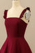 New Style A line Satin Burgundy Short Prom Dresses, Homecoming Dresses with Girls OMH0130