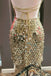 Gold Sequined Tight Short Homecoming Dress, Sexy Mini Cocktail Dresses OMH0085
