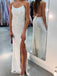 Sparkly Mermaid Sequin Ivory Prom Dresses, Long Formal Evening Dresses OM0016