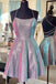 Sparkle Criss Cross Short A Line Homecoming Dress PDO63