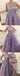 Long Sleeve  A-line Sparkly Star Lace Lilac Long Prom Dresses PDG83