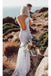 Long Sleeve Lace V Neck Backless Mermaid Boho Wedding Dresses,Beach Wedding Gown PDH77
