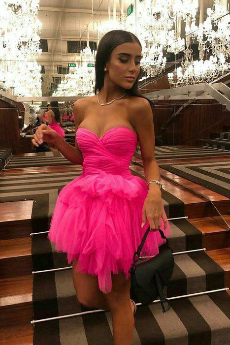Cute A line Strapless Sweetheart Strapless Short Mini Cocktail Dress trendtydresses Cute A line Strapless Sweetheart Strapless Short Mini Cocktail Dress trendtydresses