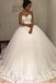 Sweetheart Sleeveless Tulle Long Ball Gown Wedding Dress with Lace Appliques PDH97