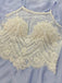 Halter Neckline Lilac Chiffon Lace Appliques Long Prom Dresses PDS85