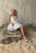 A Line Ivory Strapless Tulle Short Prom Dresses, Mini Homecoming Dress with Belt OMH0210