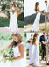 Simple A Line Long Chiffon Backless Lace Beach Wedding Dresses,Bridal Gown PDG78