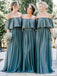 Off the Shoulder Burgundy Bridesmaid Dresses Cheap Long Bridesmaid Dress PDO23