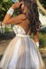 A Line Sheer Long Sleeves Tulle Appliques Homecoming Dresses, Graduation Dresses OMH0081
