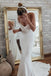 Charming Mermaid Ivory Spaghetti Straps Wedding Dresses, Beach Wedding Dresses OW0012