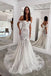 Elegant Off the Shoulder Mermaid Sweetheart Lace Tulle Ivory Wedding Dresses OW0025