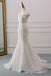 Mermaid White Lace Cap Sleeves Sweetheart Wedding Dresses, Long Bridal Gowns OW0063