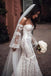 Charming Off The Shoulder Mermaid Lace Long Sleeves Sweetheart Wedding Dresses OW0094