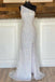 White Sequin One Shoulder Mermaid Prom Dresses with Slit, Long Party Dresses OM0270