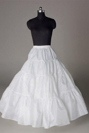 Fashion A Line Wedding Petticoat Accessories White Floor Length PDP16
