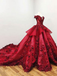 Charming Red Ball Appliques Gown Prom Dress With Beads, Quinceanera Dresses PDF37
