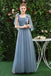 A Line CHiffon Blue Cheap Prom Dress, Long Bridesmaid Dresses PDQ80