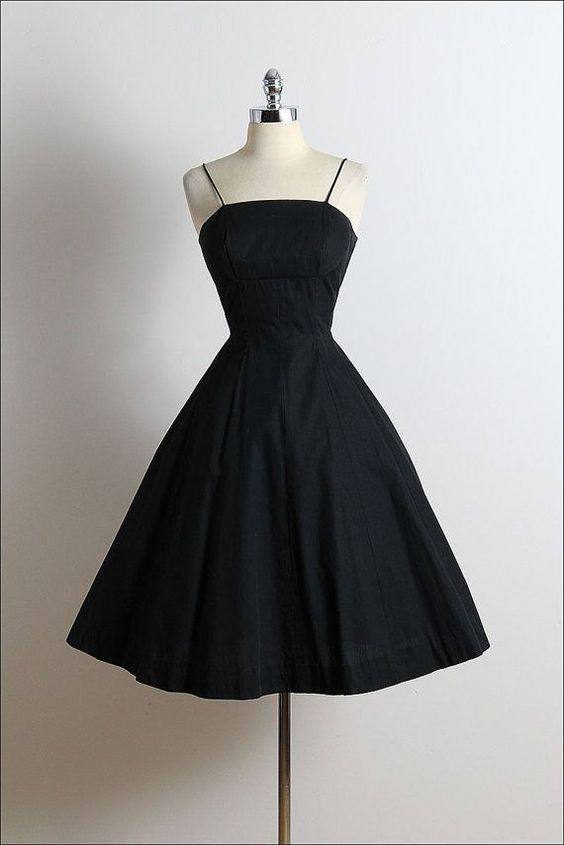 Mini A Line Black Spaghetti Straps Short Prom Dresses, Homecoming Dress trendtydresses Mini A Line Black Spaghetti Straps Short Prom Dresses, Homecoming Dress trendtydresses