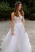 Vintage A Line Strapless Sweetheart Tulle Beach Wedding Dresses With Appliques OW0137