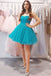 Cute Sweetheart Tulle Red Short Cocktail Dresses, Sparkly Ruffles Homecoming Dresses OMH0039