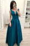 Simple A Line Satin Prom Dresses, Cheap Formal Dress For Teens PDI19