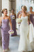 Sheath Sweetheart Floor-Length Lilac Ruched Chiffon Bridesmaid Dress PDS41