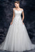 A Line Off the Shoulder Appliques Tulle Long Wedding Dress, Bridal Dresses PDQ26