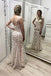 Mermaid Flowers V Neck Prom Dresses, Fashion Long Evening Dress PDJ17