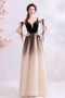 A Line Spaghetti Straps Tulle Long Prom Dress, Charming Evening Dresses PDQ70