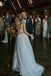 Gorgeous A line Tulle V Neck Straps Bridal Dresses, Beach Wedding Dress With Lace OW0104