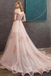 A-line Off-the-shoulder Pearl Pink Long Prom Dresses Evening Dress PDS23