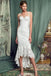 Elegant Lace White Sheath Prom Dress, Lace Simple Wedding Dress PDP70
