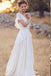 Charming A-Line Ivory  V-Neck Chiffon Wedding Dresses,Cheap Bridal Dress PDJ5